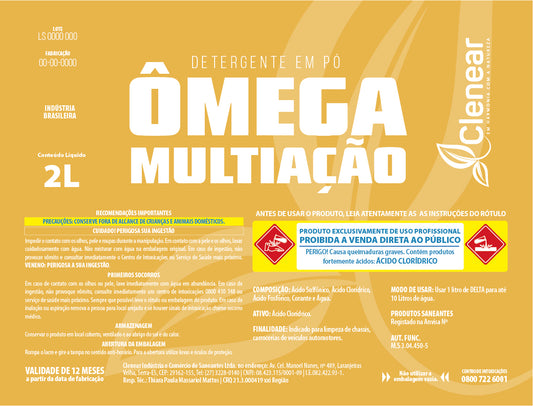 Detergente em Pó Omega Mutilação