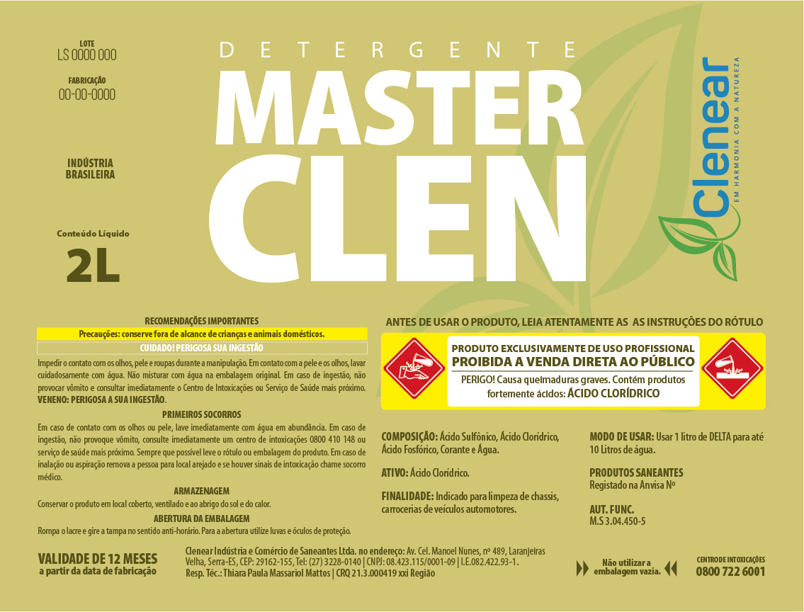 Detergente Master Clen